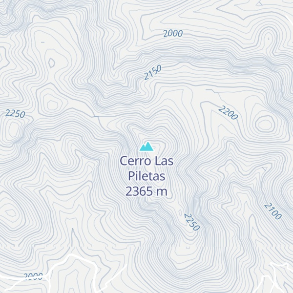 Map of Cerro Las Piletas