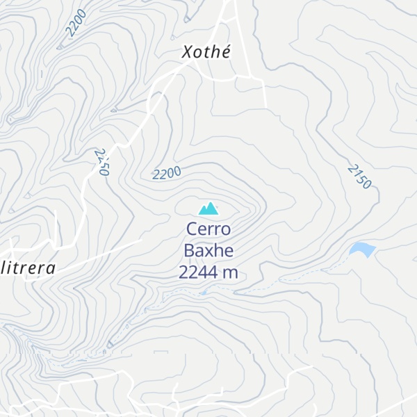 Map of Cerro Baxhe