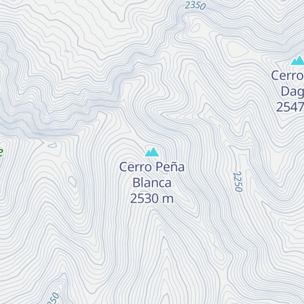 Map of Cerro Peña Blanca