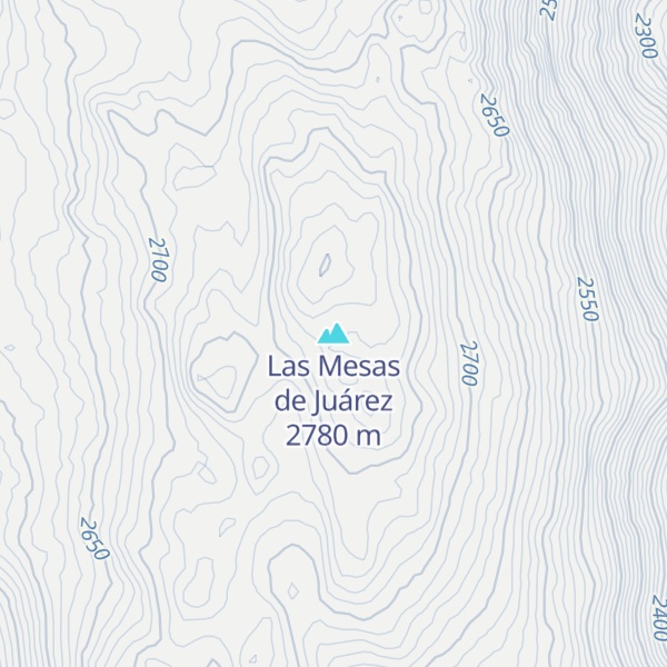 Map of Las Mesas de Juárez