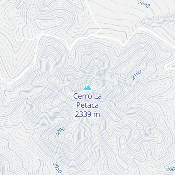Map of Cerro La Petaca