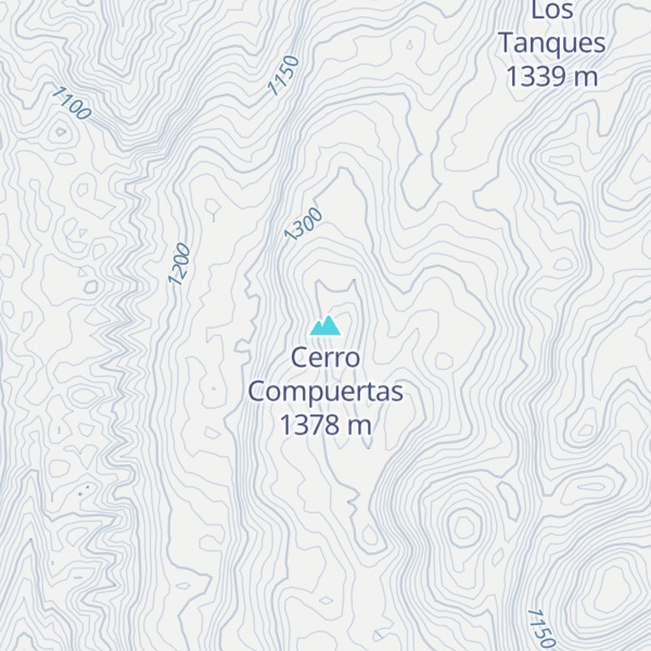 Map of Cerro Compuertas