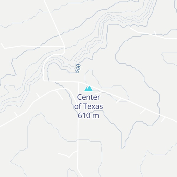 Map of Center of Texas