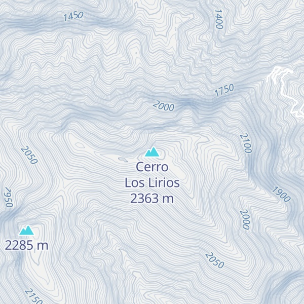 Map of Cerro Los Lirios