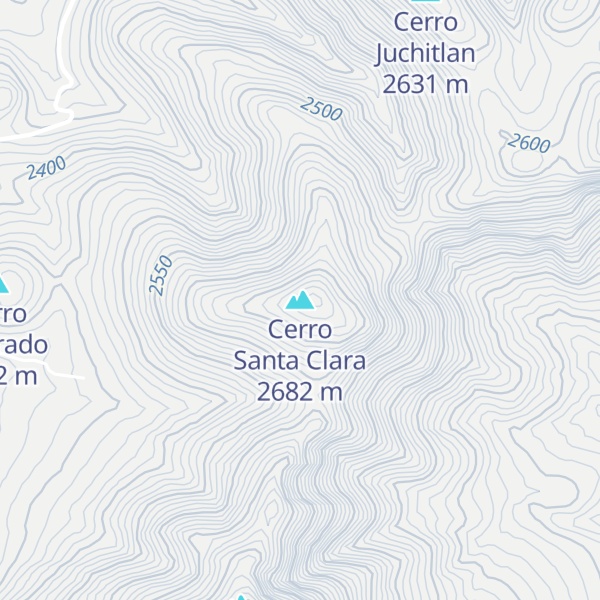 Map of Cerro Santa Clara