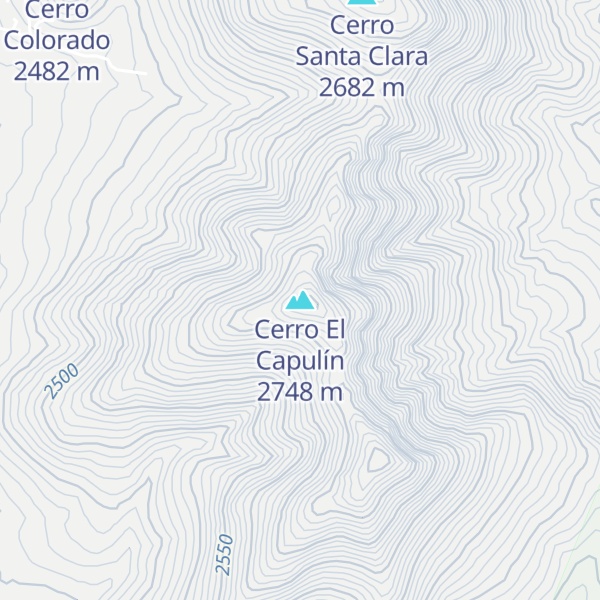 Map of Cerro El Capulín