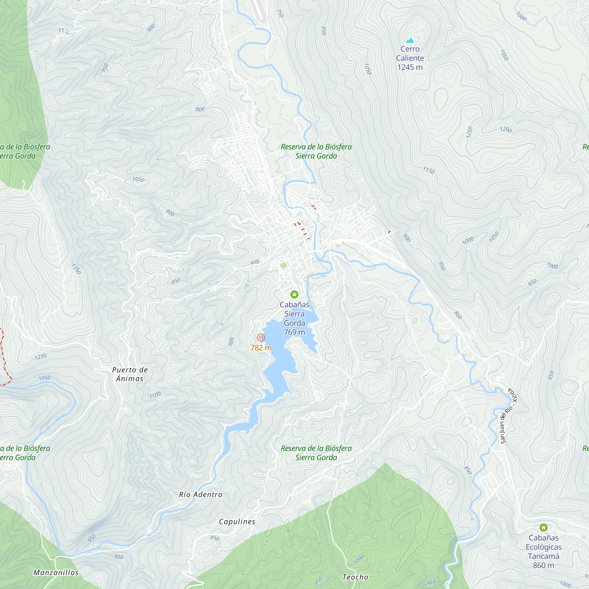 Cabañas Sierra Gorda map