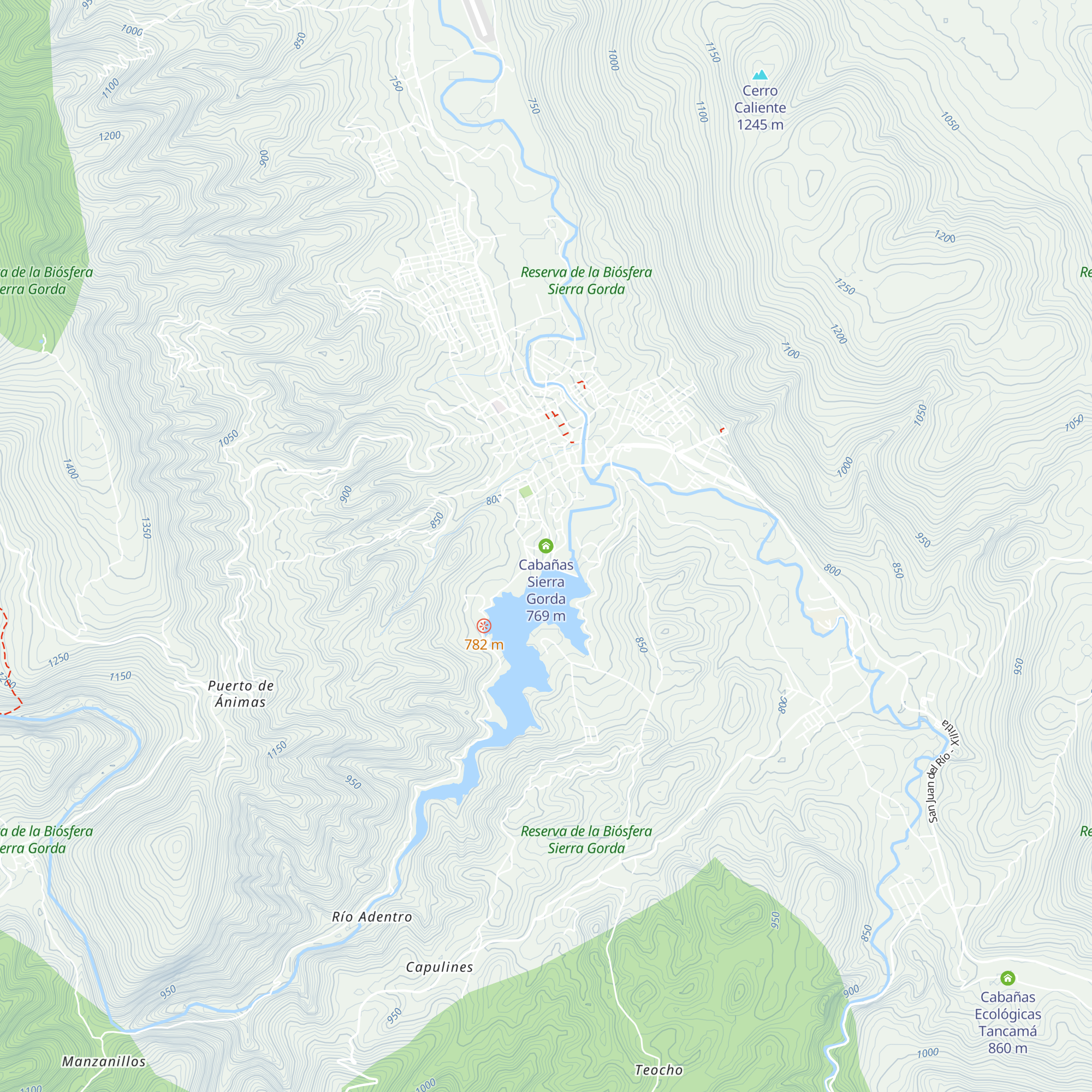 Cabañas Sierra Gorda map