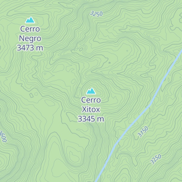 Map of Cerro Xitox