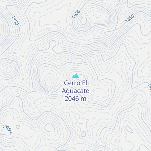 Map of Cerro El Aguacate