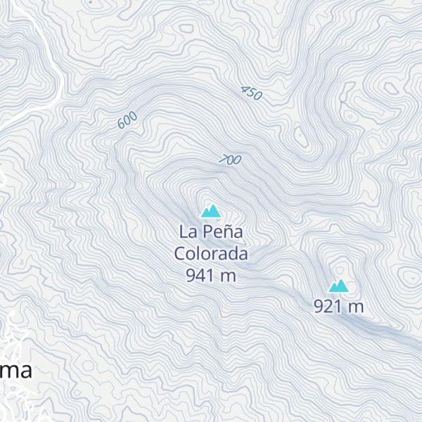 Map of La Peña Colorada