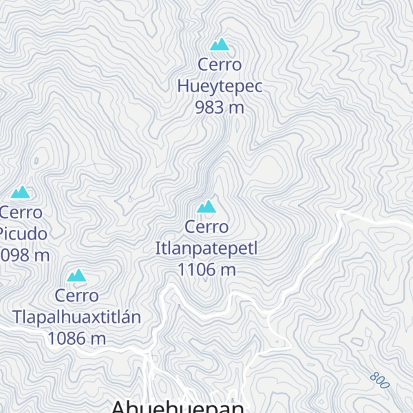 Map of Cerro Itlanpatepetl