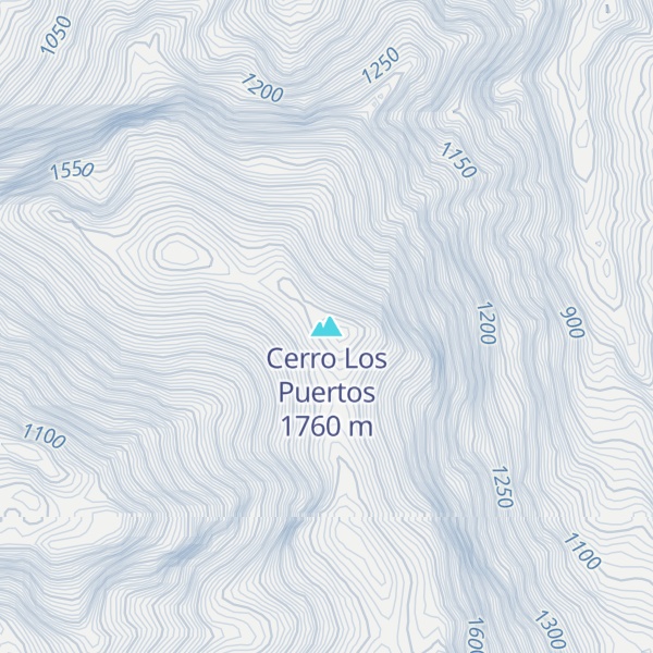 Map of Cerro Los Puertos