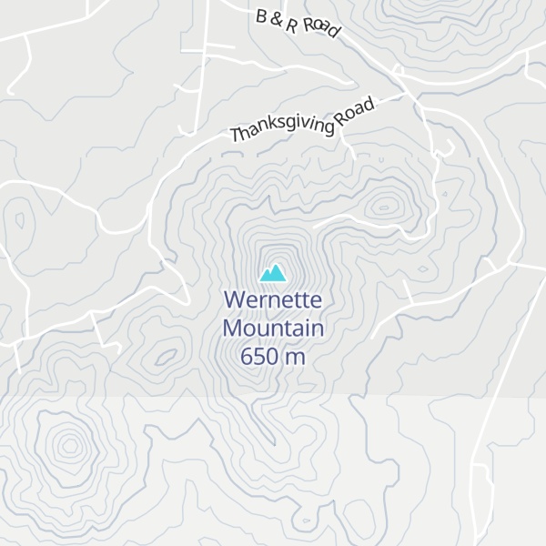 Map of Wernette Mountain