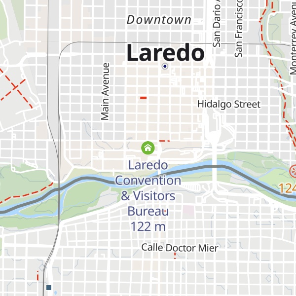 Map of Laredo Convention & Visitors Bureau