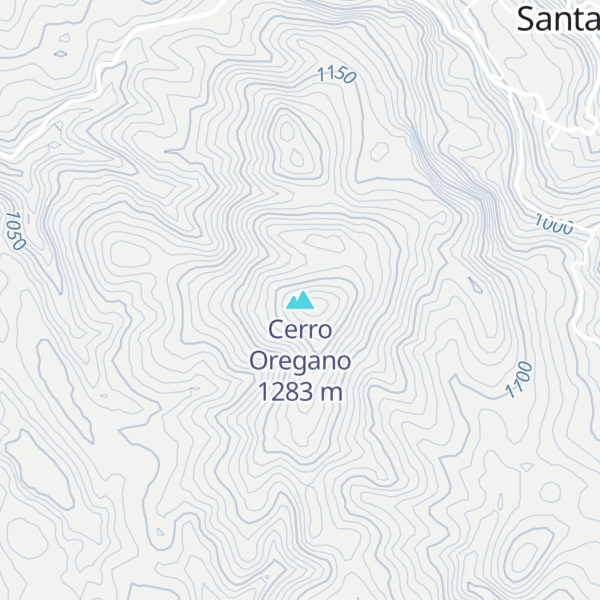 Map of Cerro Oregano