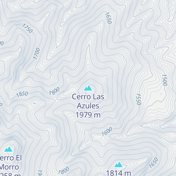 Map of Cerro Las Azules
