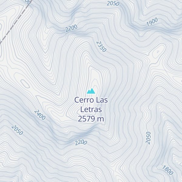 Map of Cerro Las Letras