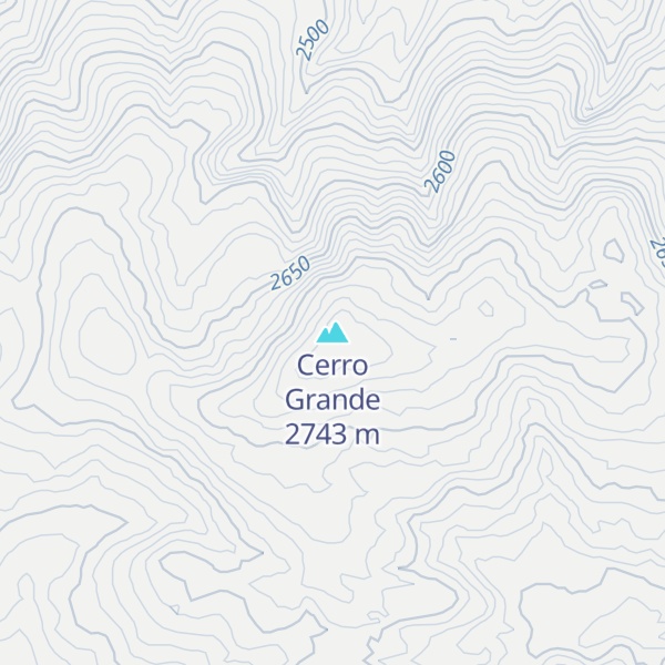 Map of Cerro Grande