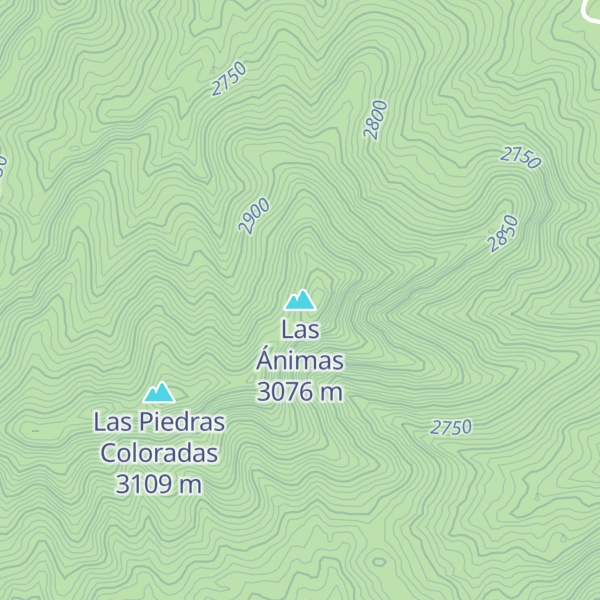 Map of Las Ánimas