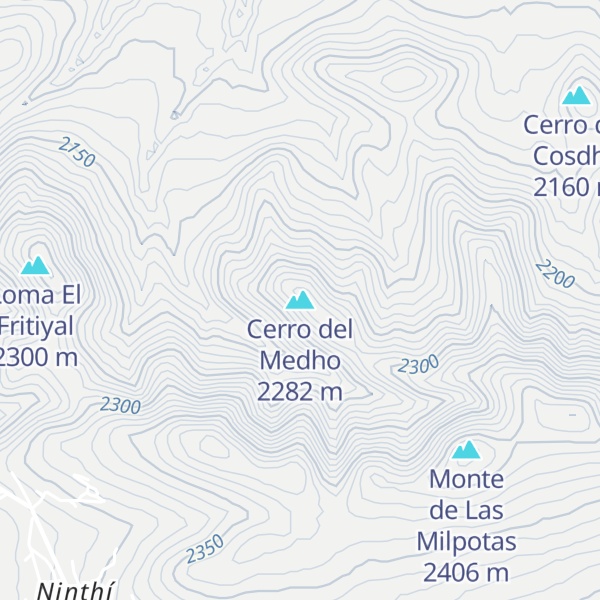 Map of Cerro del Medho