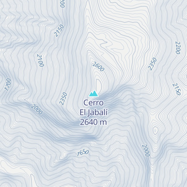 Map of Cerro El Jabalí