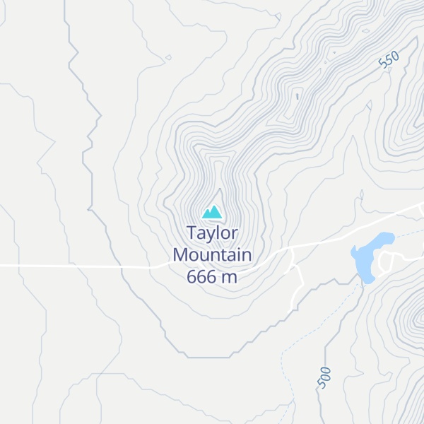Map of Taylor Mountain