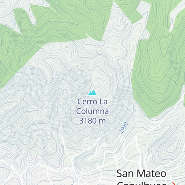 Map of Cerro La Columna