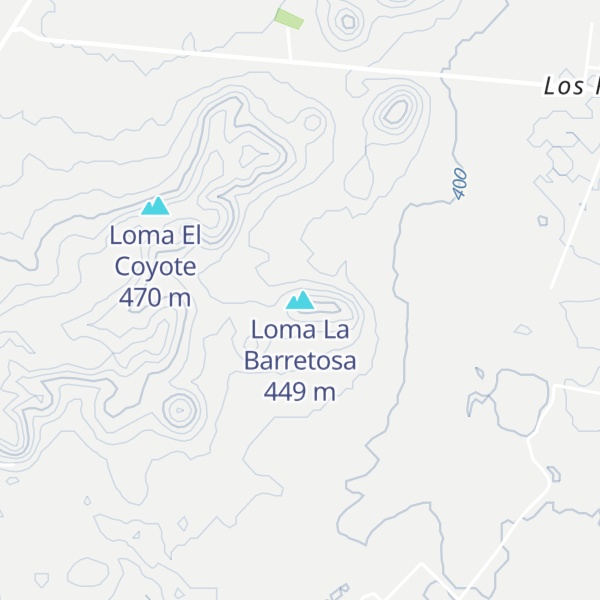 Map of Loma La Barretosa