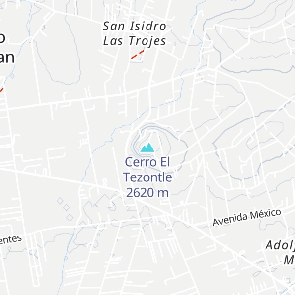Map of Cerro El Tezontle