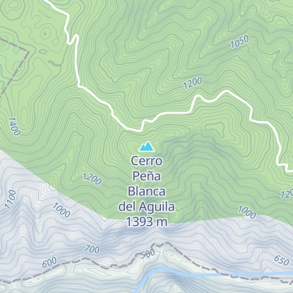 Map of Cerro Peña Blanca del Aguila