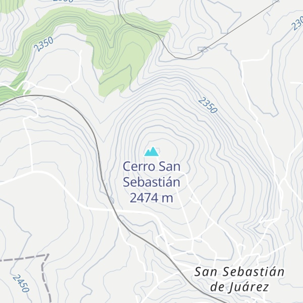 Map of Cerro San Sebastián