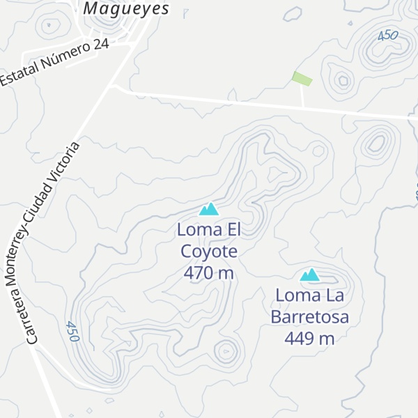 Map of Loma El Coyote