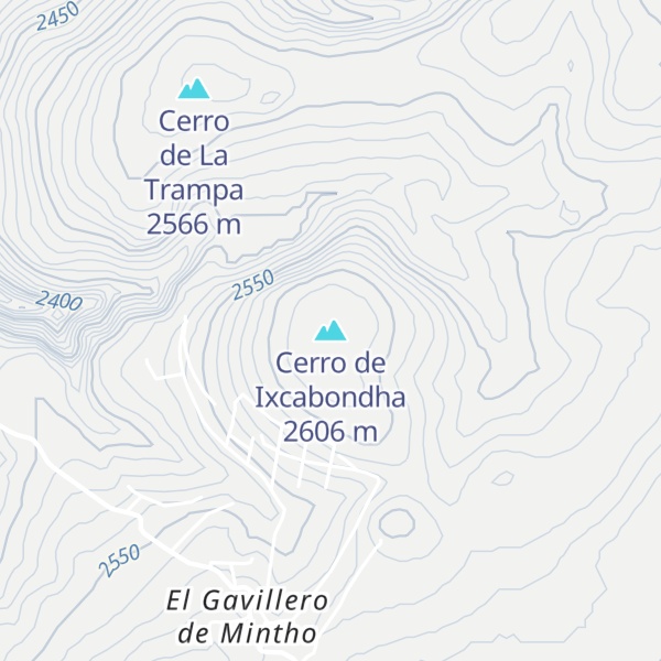 Map of Cerro de Ixcabondha