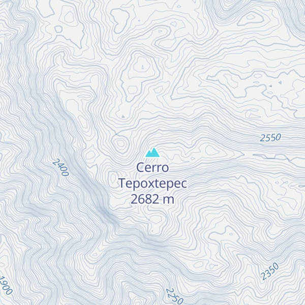 Map of Cerro Tepoxtepec