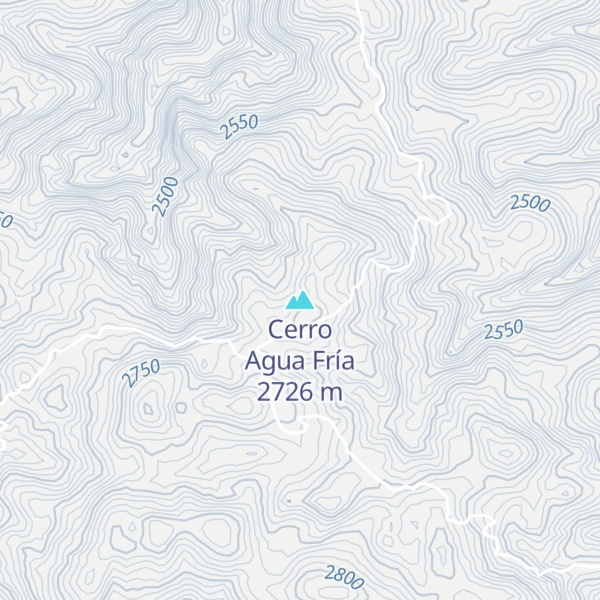Map of Cerro Agua Fría