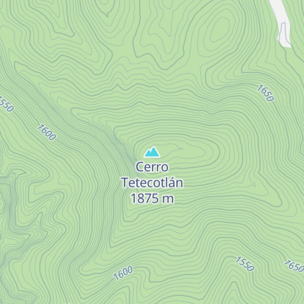 Map of Cerro Tetecotlán