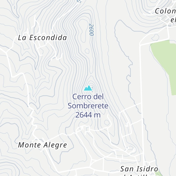 Map of Cerro del Sombrerete