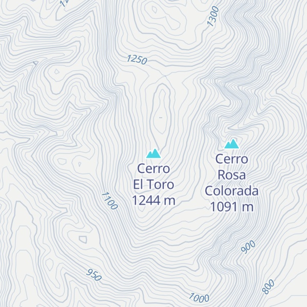 Map of Cerro El Toro