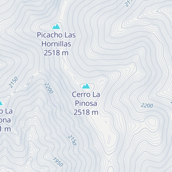 Map of Cerro La Pinosa