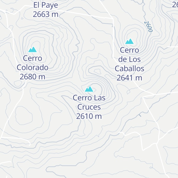Map of Cerro Las Cruces