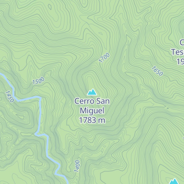 Map of Cerro San Miguel