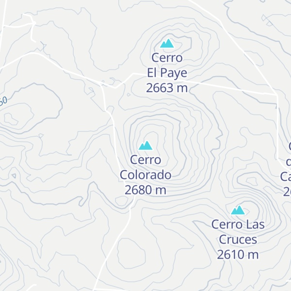 Map of Cerro Colorado