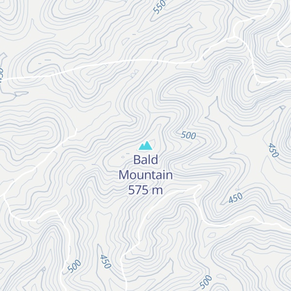 Map of Bald Mountain