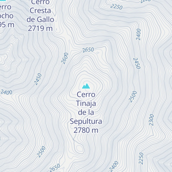 Map of Cerro Tinaja de la Sepultura