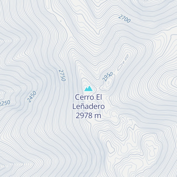 Map of Cerro El Leñadero