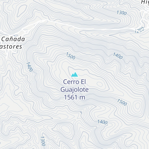 Map of Cerro El Guajolote