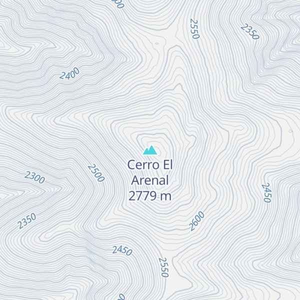 Map of Cerro El Arenal