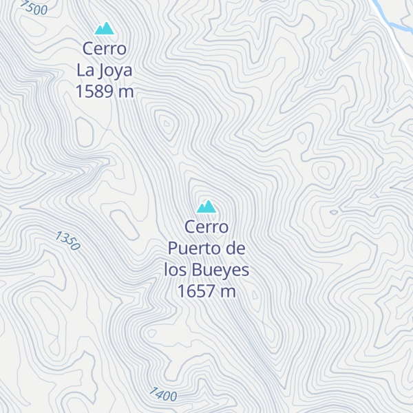 Map of Cerro Puerto de los Bueyes
