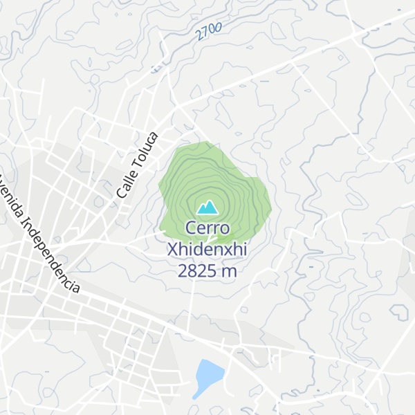 Map of Cerro Xhidenxhi